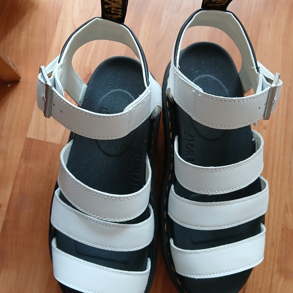 Dr Martens LEATHER PLATFORM SANDA 8 Usa White  new - Picture 3 of 6